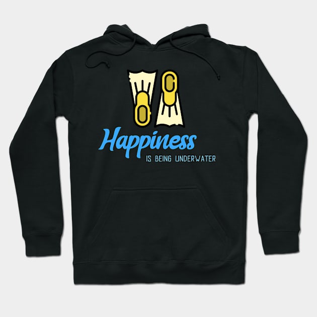 Happiness is being underwater Hoodie by Fitnessfreak